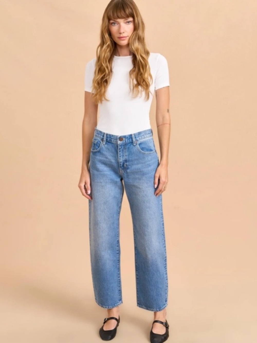 La Ligne Marilyn Mid-Rise Barrel Jean Size 25